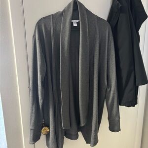 Athleta Charcoal Open Front Cardigan